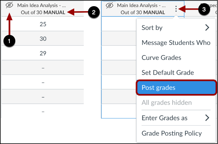 canvas hide assignment group in gradebook